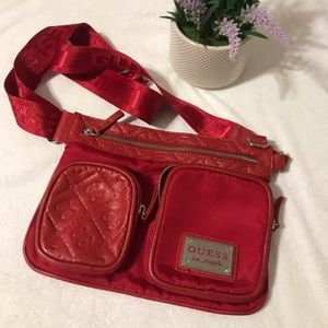 Guess Red Multi-Pocket Crossbody bag